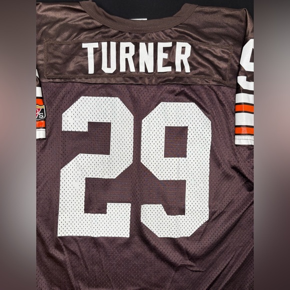 Vintage 90s Eric Turner Cleveland Browns Wilson Jersey #29 Men’s L Made In USA - Picture 2 of 6